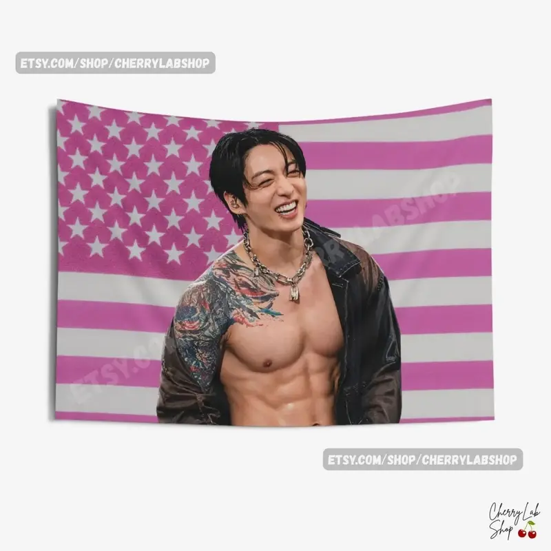 K-POP・アジア BTS MAGIC SHOP IMAGE FLAG JUNGKOOK jungkook flag - TikTok Shop