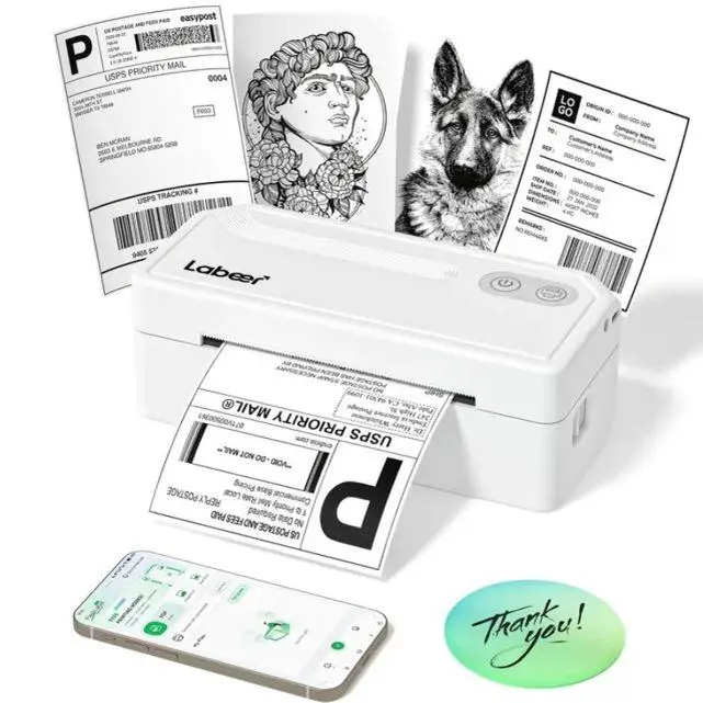 Labeer White Label Printer for USPS Priority Mail & Custom Labels - Compact Design, Easy to Use, Ideal for Home & Office