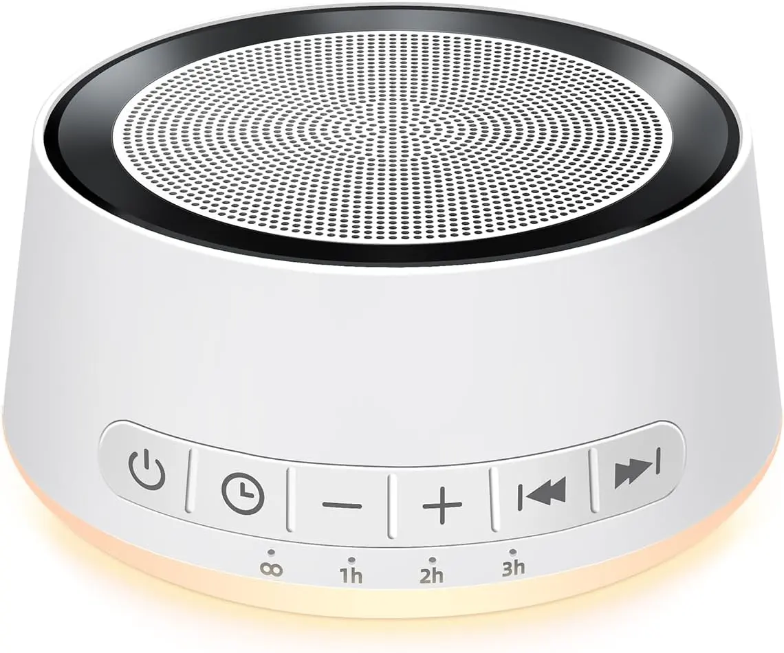Sound Machine White Noise Machine with 30 Soothing Sounds 12 Colors Night Light Sleep Machine for Baby Kids Adults Brown Nosie Machine Pink Noise Machine with 32 Volume Levels for Office Home Travel
