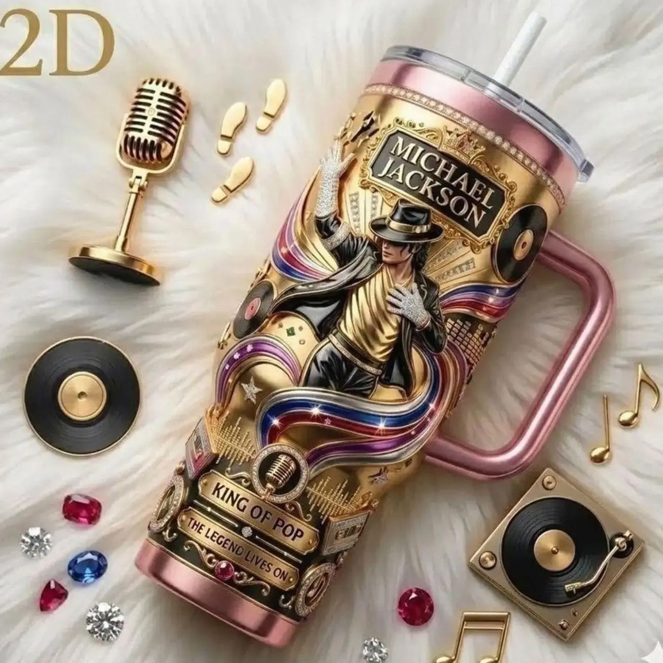 King of Pop Cup Michael Jackson Tumbler, MJ Tumbler