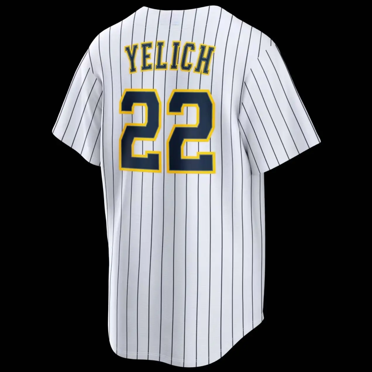 Unisex Baseball Jersey 22 Yelich Milwaukee Alternate Replica Jersey - White