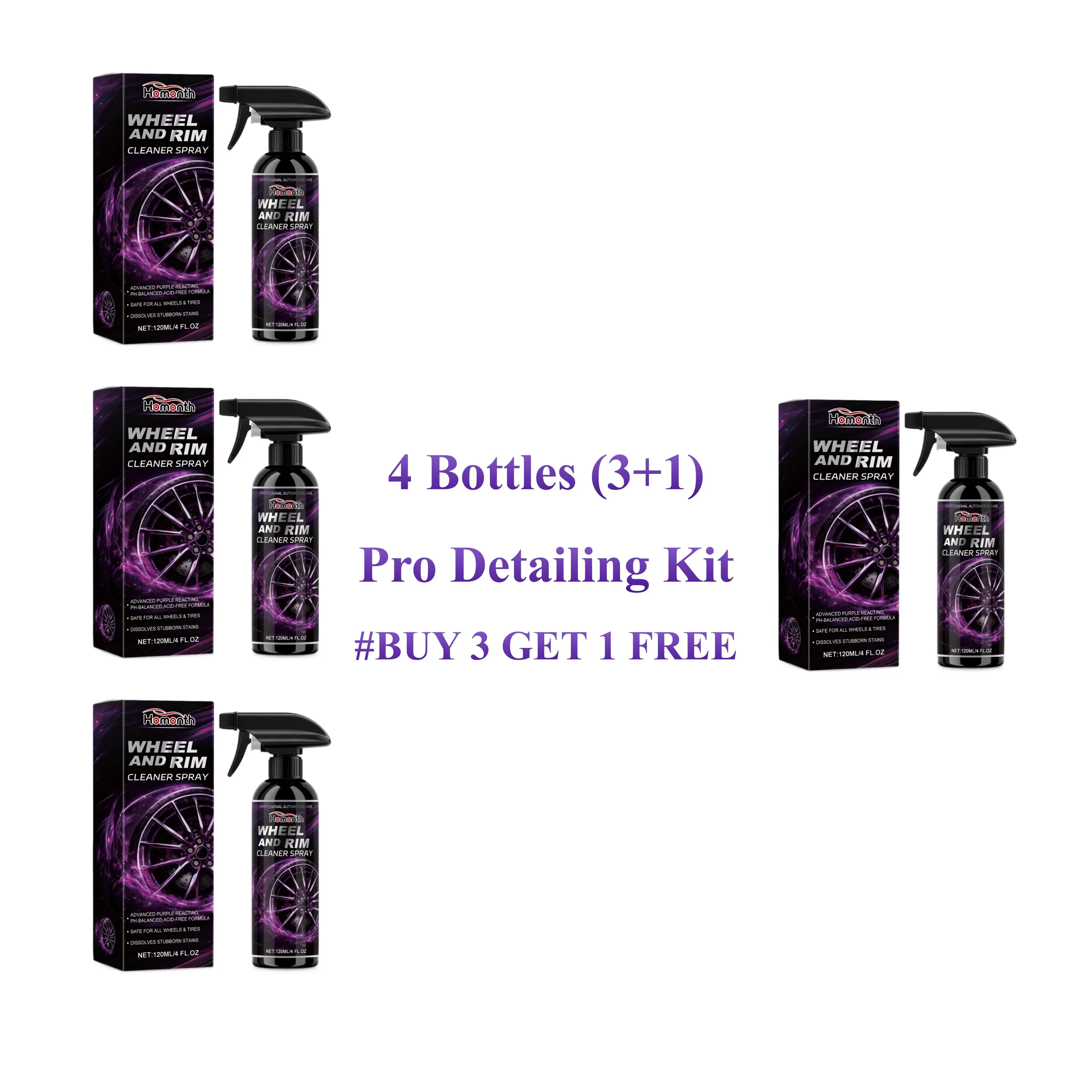 4 Bottles (3+1) - Pro Detailing Kit