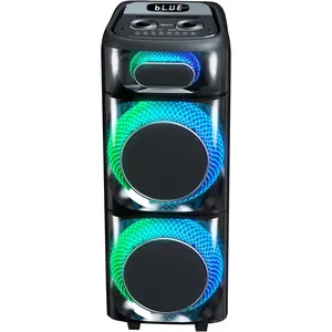 IQ Sound IQ-7710DJBT Cyber Flex 2 X 10-inch Bluetooth Speaker with Powerful Woofer & Tweeter, TWS, Bluetooth, USB/SD Mic/Guitar