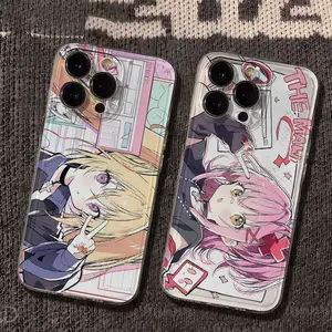 Anime Sweet Trendy Girl Clear Phone Case for iPhone  16 15 14 13 12 11 Pro Max X XS XR XSMAX 7 8 Plus Y2K Cute Cover
