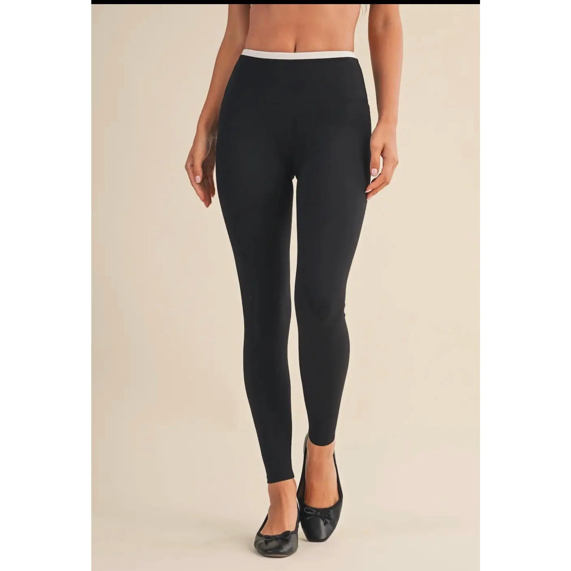 Sami Black with White Leggings