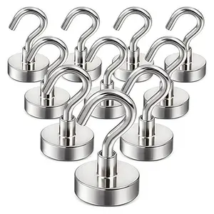 Magnetic Hook, Strong Magnetic Hook with Epoxy Coating, Suitable for Refrigerator, Cruise, Grill, Indoor Hanging, Home, Kitchen, Workplace, Office and Garage, U Shaped Hook