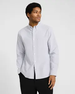 Express Regular Striped Cotton Long Sleeve Oxford Shirt