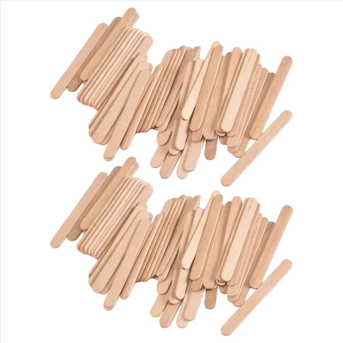 Multi-Use Wooden Sticks, Smooth Eco-Friendly Hair Tools for Home Hair Removal, Splinterfree for Crafts Projects, 3.6 In, 100 Count