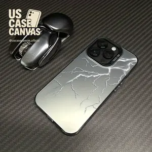 Thunder Lightning Mobile Phone Case Simple and Suitable for Fashionable and Trendy People, Anti-fall and Anti-slip, Suitable for iPhone16promax/15/14/13/12/11 Protective Case