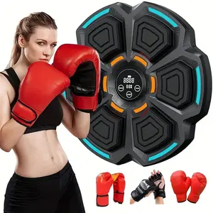 Electronic Kids Punching Game, LED Lights Music Boxing Target Wall-mounted Fitness Toy with Adjustable Speed and Volume Punching Equipment for Home,Thanksgiving,Chrismats Gift Set Sports Training