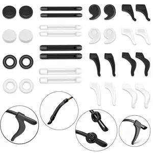 Eyeglasses Retainers, Premium Silicone Anti-Slip Eyeglass Holder, Comfort Ear Grip Hooks Protectors for Spectacle Sunglasses Reading Glasses Eyewears