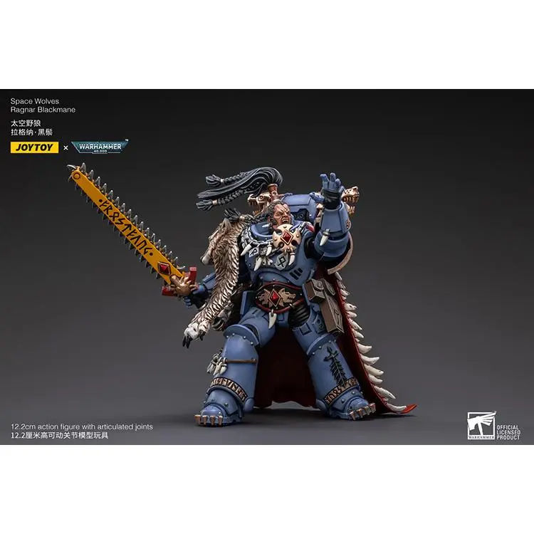 JOYTOY Warhammer 40K Space Wolves Ragnar Blackmane 1/18 Limited Edition Action Figure Model Collectible for Display for Back to School, Thanksgiving Gifts, Office Desktop Decoration