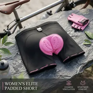 Women's 3D Padded Cycling Shorts - Breathable Bike Shorts Cycling Underwear for Road Biking, Comfortable Bicycle Shorts Perfect for Sports Training and Outdoor Activities