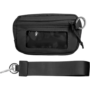 The Iris' Wallet 2nd Gen, The Iris Pouch Wristlet, Wristlet Wallets for Women, Upgrade Iris Wallets For Women, Zippered Card Case With Id Window/Hand Strap, Iris Wallet 2.0, Wristlet Wallet (Black)