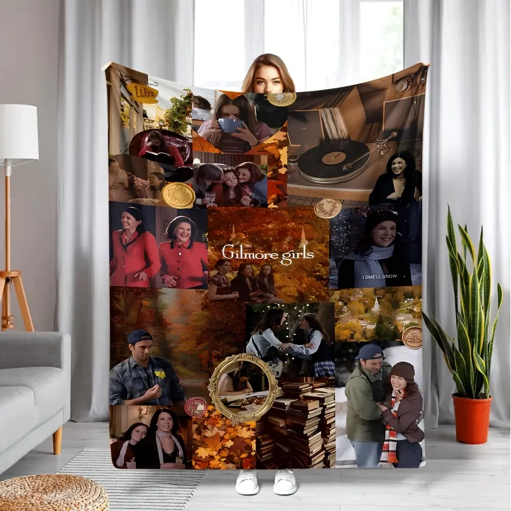 Gilmore Girls Themed Flannel Printed Blanket - Soft, Warm, Comfortable Bedding for Sofa, Bedroom Decor