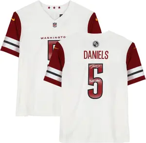 Jayden Daniels Washington Commanders Autographed Nike White Vapor Fuse Limited Jersey with "2024 OROY" Inscription - Fanatics Authentic Certified