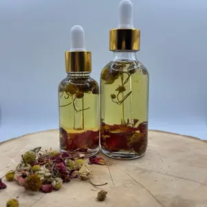 Rose petals and chamomile oil
