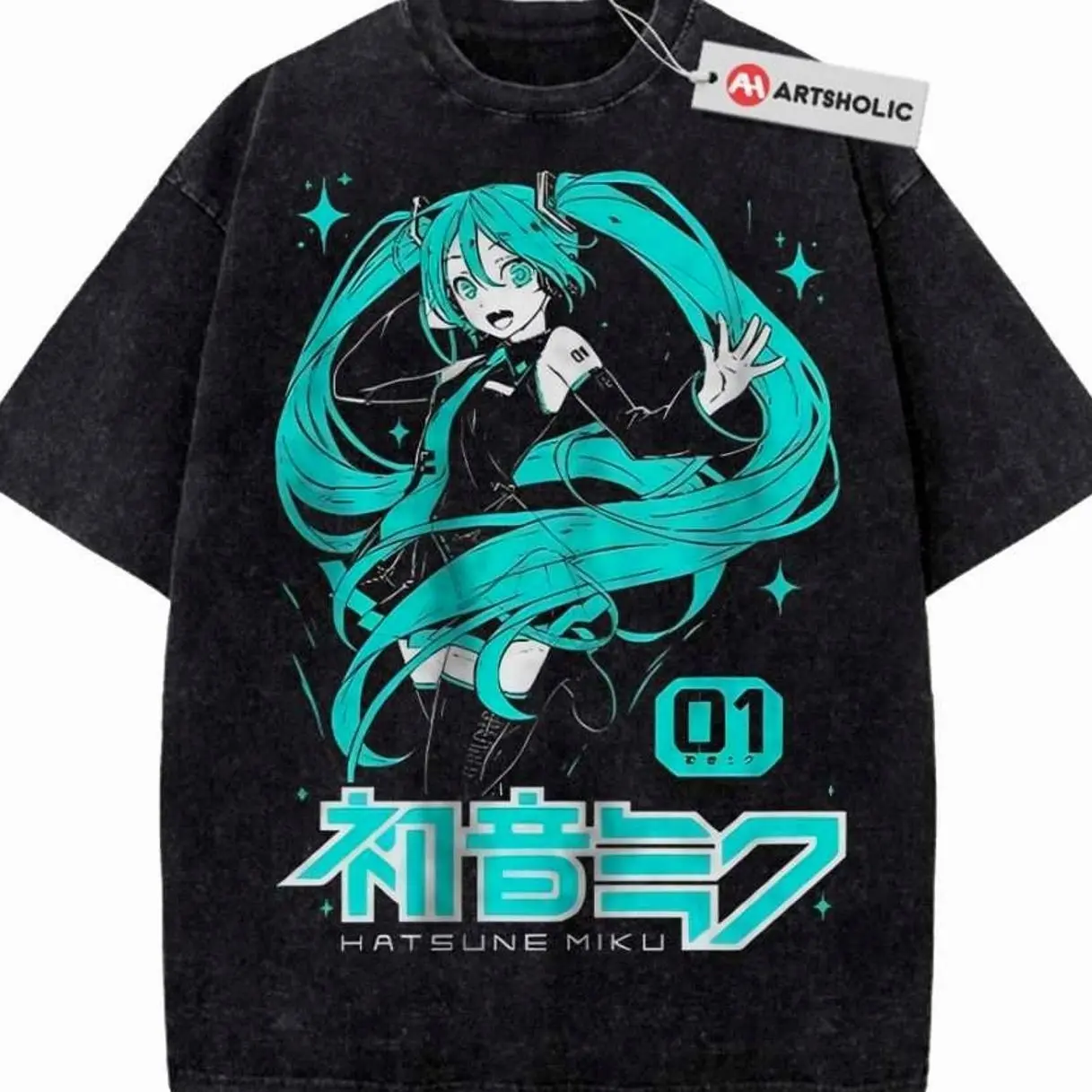 Hatsune Miku Shirt, Anime Shirt, Vintage T-Shirt , Graphic Tee, Unisex Fashion, Full Color, Full Size, For Men, For Women