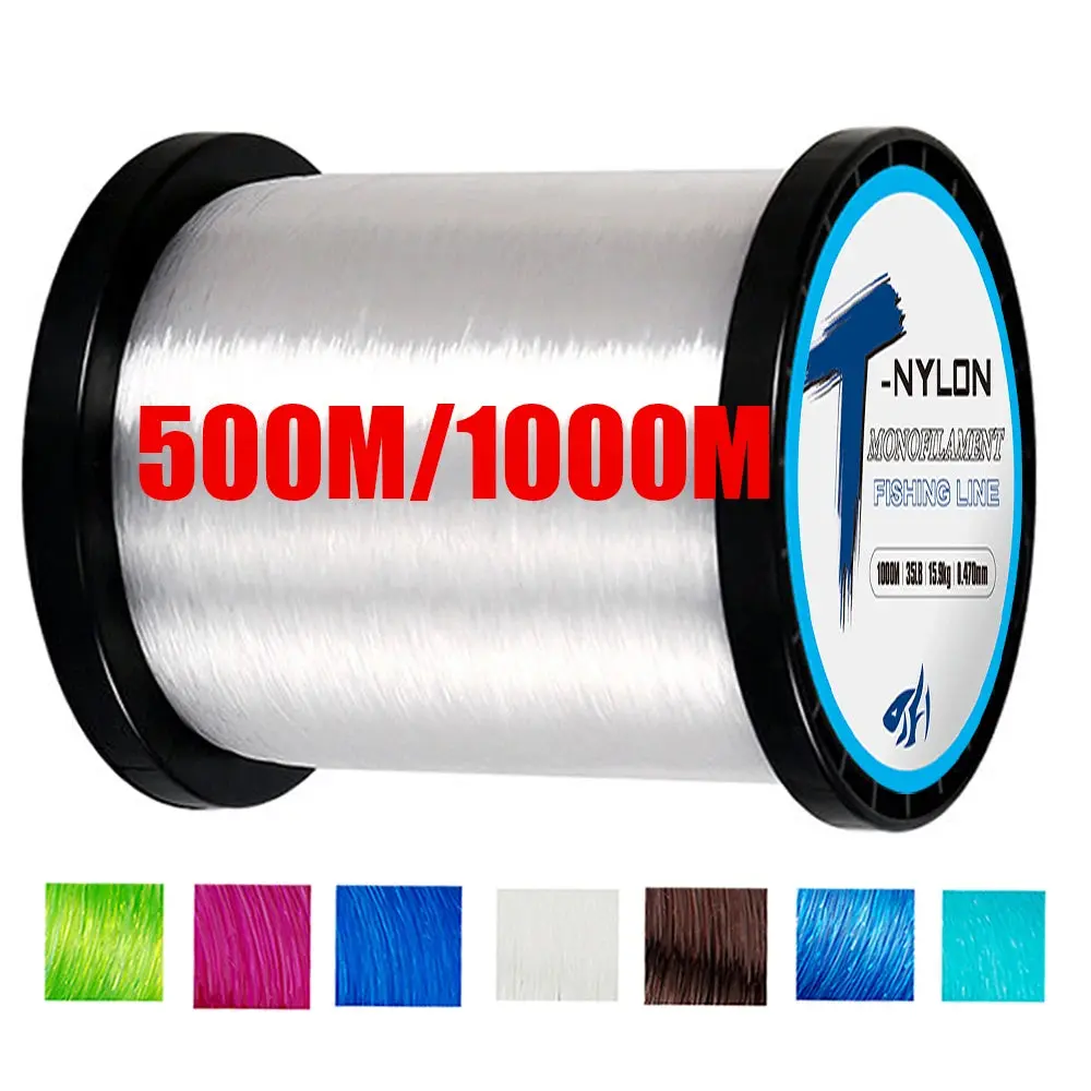 Monofilament Nylon Fishing Line - 30lb, 1000M Low-Stretch Spool for Fishing Sports & Outdoor Recreation, Nylon Line