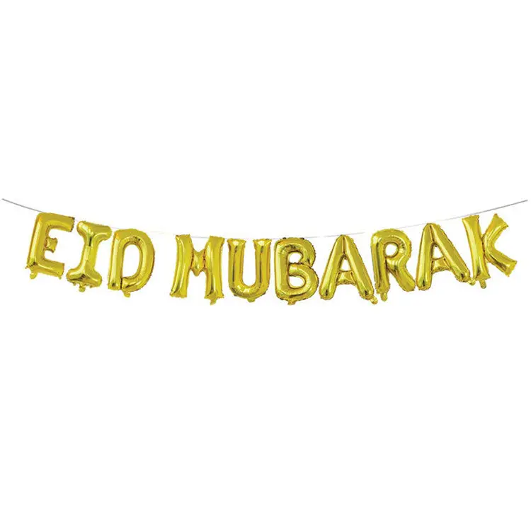 Eid Mubarak 16" Foil Balloons (Multiple Colors Available)