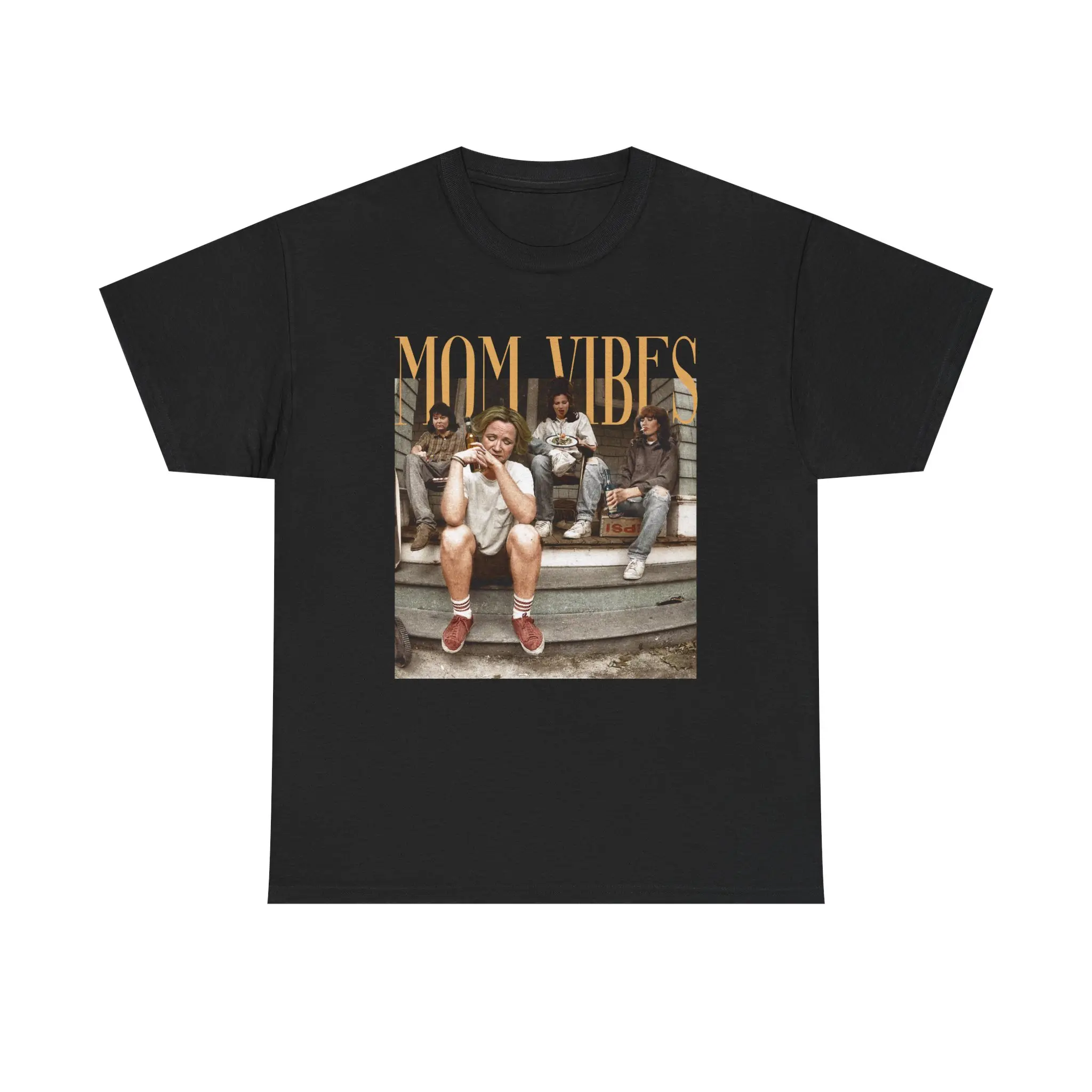 90' s Mom Vibes Funny Cool Mom Club Tee, Comfort Shirt, Mother’s Day Gift for Mother, Wife, Grandmother or New Mom, Vintage Photo Sitting, Retro Family Shirt Everyone Loves