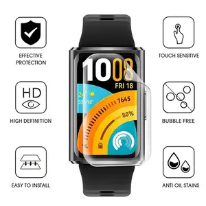 Three-Piece Screen Protector for Huawei Band 11/11 Pro, HD Transparent Hydrogel Film, 3D Full Coverage, Scratch-Resistant, Smartwatch Protection