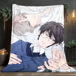 Korean Comic Theme: Cloud Love Soft and comfortable home blankets, small throw blankets, nap blankets, perfect Christmas gifts for friends and besties. Super soft heat-pressed blankets.Y251210169