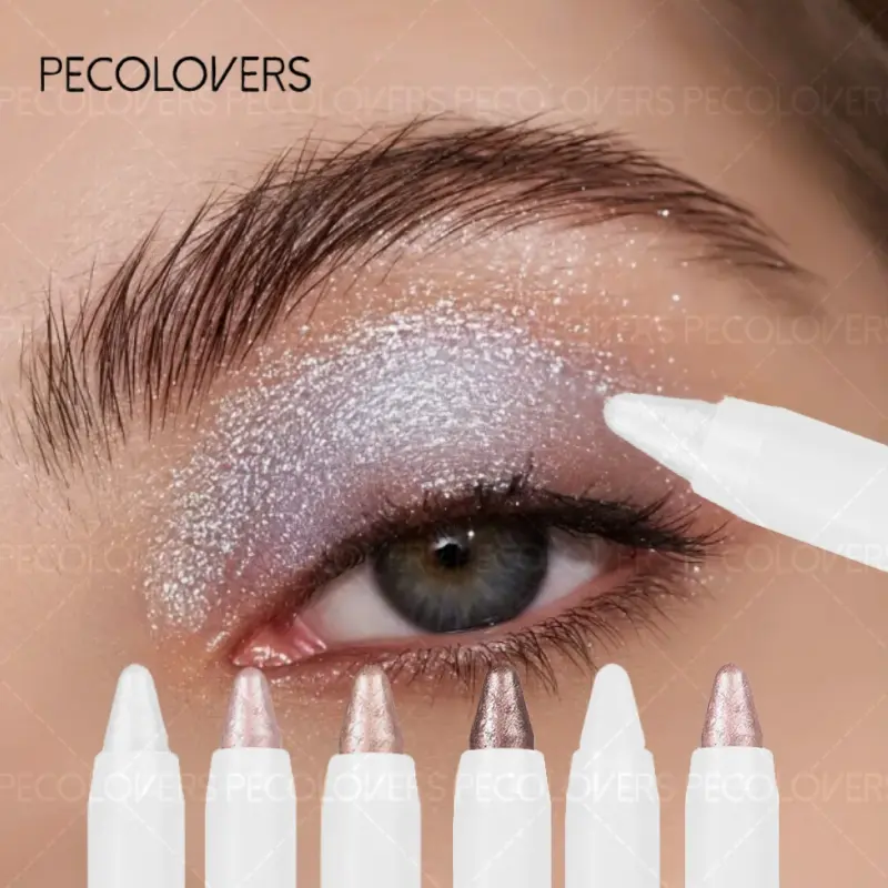 White Tube Eye Shadow Stick, Waterproof and Sweat-proof, Eye Shadow Eye Highlights, Brighten Eyes, Eye Cosmetics