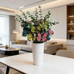 Realistic Butterfly Greenery Bouquet Stylish Home Decor for Indoor Table and Vase Arrangement