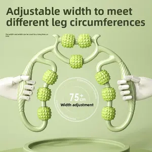 Nine-wheel circular leg clamp, thigh muscle relaxer, leg stretching massager, beautiful leg yoga roller clip lady,Ladies' yoga roller leg exerciser