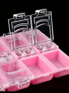 12-Grid Nail Art Storage Box, Transparent Plastic Container for False Nails & Accessories, Portable Manicure Organizer, Beauty Essential