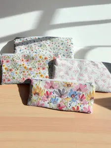 Zippered Pencil Pouch Organizer: Fabric Pen Case, Small Makeup Bag