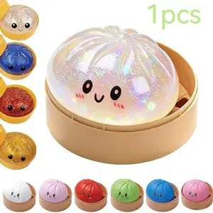 Cute Big Bun Decompression Toy, Relieves Anxiety, Soft Tpr Material, Unboxing Surprise, Holiday Gift, Office Desktop Accessory, Squishy