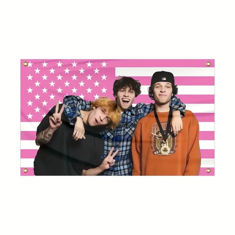 Sturniolo USA Triple Flag - 3x5ft Durable Polyester Banner With Grommets, Vibrant Print, Ideal for College Dorms & Outdoor Events, Decoration, Party Decoration, Room Decor, Gift, Yard Sign Banner