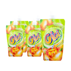 STRONGFOOD Mango Jelly Drink with Coconut Jelly Bits, Real Fruit Juice, 150g Pouches (5 Pack Value Bundle)