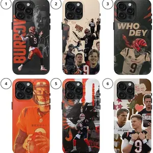 Joe Burrow Tough Phone Case, Shockproof Heavy Duty Drop Protection Sport Dual Layer Protective Cover, Trending Gift For iPhone 11 12 13 14 15 16 17 Pro Max Plus