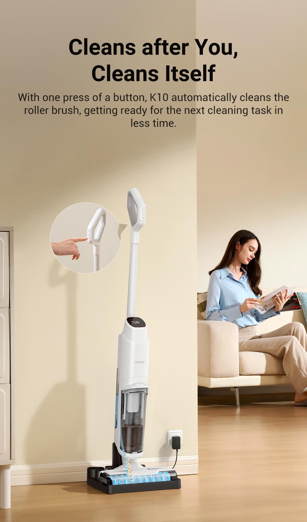 【LIVE】DREAME K10 Wet Dry Vacuum Cleaner, Smart Floor Cleaner Cordless Vacuum and Mop for Hard Floors, Cleans Itself, 540RPM Brush Darts through Dirt with Ease, Expressive Voice Prompts House Cleaning Gadgets Cleaning Machine