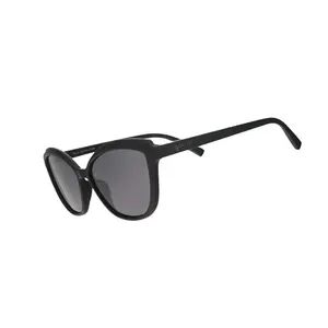 goodr Not a Carbon Copy Medium Size (Pounce G) Solid Black Frame with Black Lens, UV400, No Slip No Bounce No Tangle