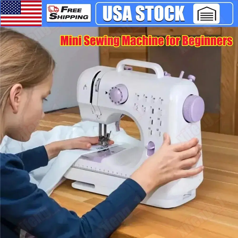 Electric Sewing Machine Portable Crafting Mending Machine 12 Built-In Stitches for Beginners Lightweight & User-Friendly Design