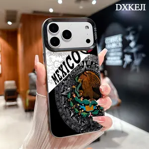 Cool Mexico Flag Pattern Trendy Phone Case for iPhone 17 16 Pro Max 15 Plus 14 13 12 11 Air Plus Shockproof Anti-Scratch Durable TPU Back Protective Cover Cellphone Casing