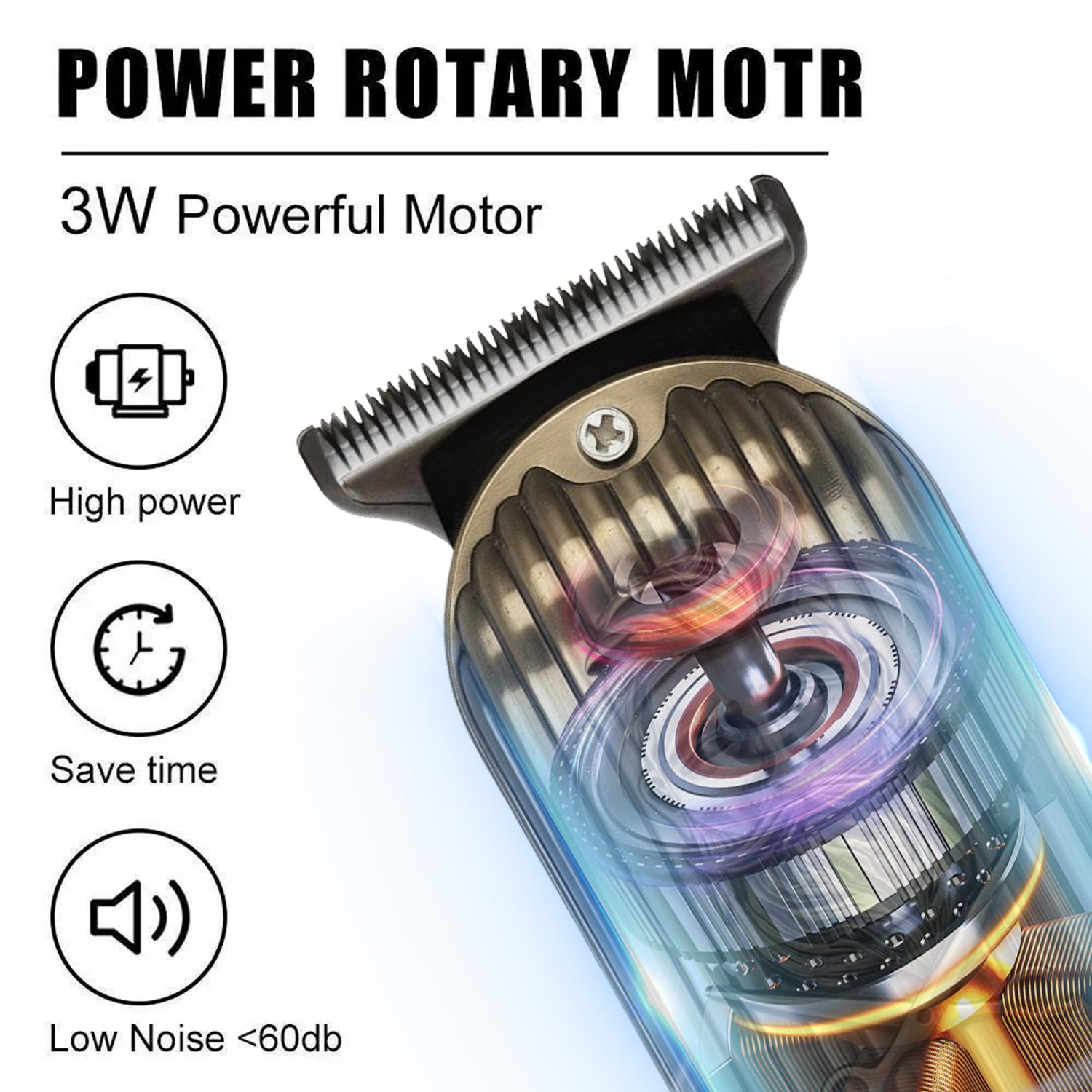 Professional Cordless Hair Clipper for Men - T-Blade Zero-Gap Trimmer with Detail & Fading Combs | RechargeableAll-in-One Beard, Mustache & Body Trimmer I HomeBarberPrecision Grooming, USB Fast Charging