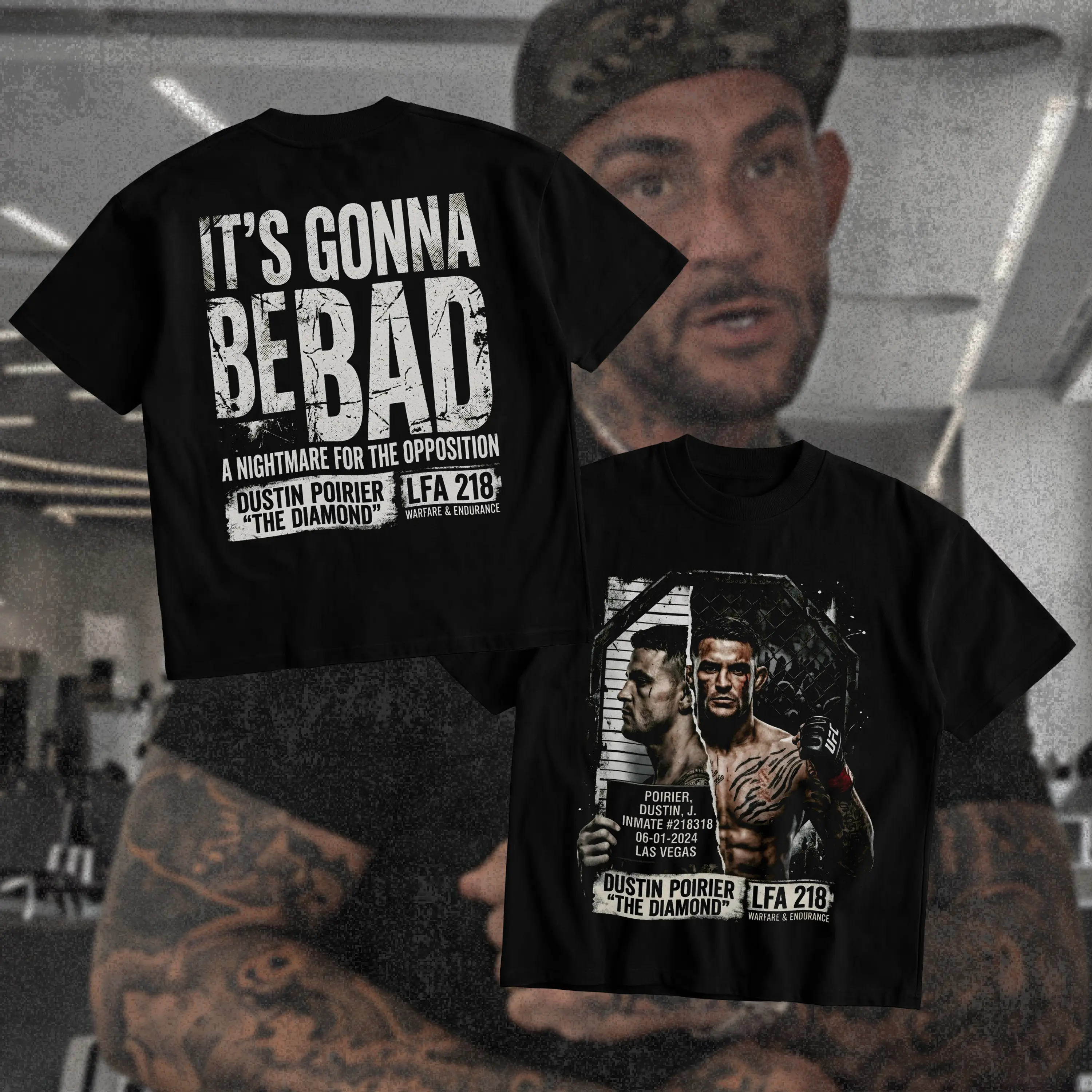 Dustin Poirier Its Gonna Be Bad Tee Dustin Poirier IGBBMN Graphic Tee UFC Combat Sports Fan Shirt MMA Fight Night Tee Gift for Men Women American Made Fightwear