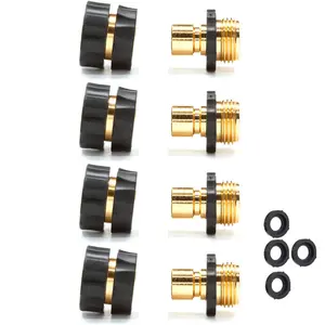4-Set 3/4“ in Garden Quick Connect Fittings, Male and Female Connector Set, Garden Adapter, Hose Attachment