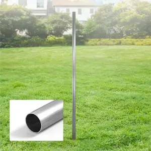 Fencer Wire 8 FT Galvanized Chain Link Fence Terminal Post, Terminal Post with 2-3/8” Outside Diameter, Chain Link Fence Parts, Hardware, Accessories, Multi-options