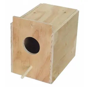 YML  Wooden Nest Box For Outside Mount With Dowel- Medium