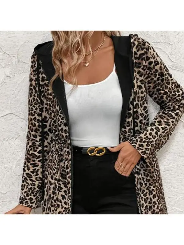 Women's Double-sided Reversible Hooded Zipper Jacket