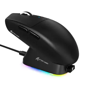 ATTACK SHARK G3PRO Ultra Lightweight 59g Wireless Gaming Mouse, 2.4G/USB-C Wired/BT tri-mode Connectivity, PAW3311 Optical Sensor, 1K Polling Rate, Adjustable 25K DPI, 500mAh Battery, with RGB Charging Dock,summerwins