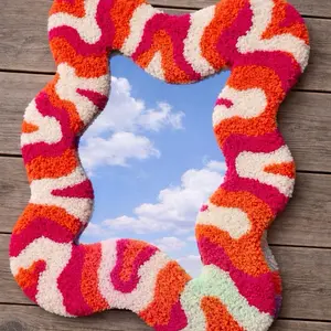 Groovy Custom Tufted Mirror