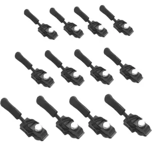 Zipper Repair Kit,  3 Different Size Universal Replacement Metal Zipper Accessories Backpack Jacket Clothes Quick Install Detachable Pulls Zip Heads, No Sewing Required