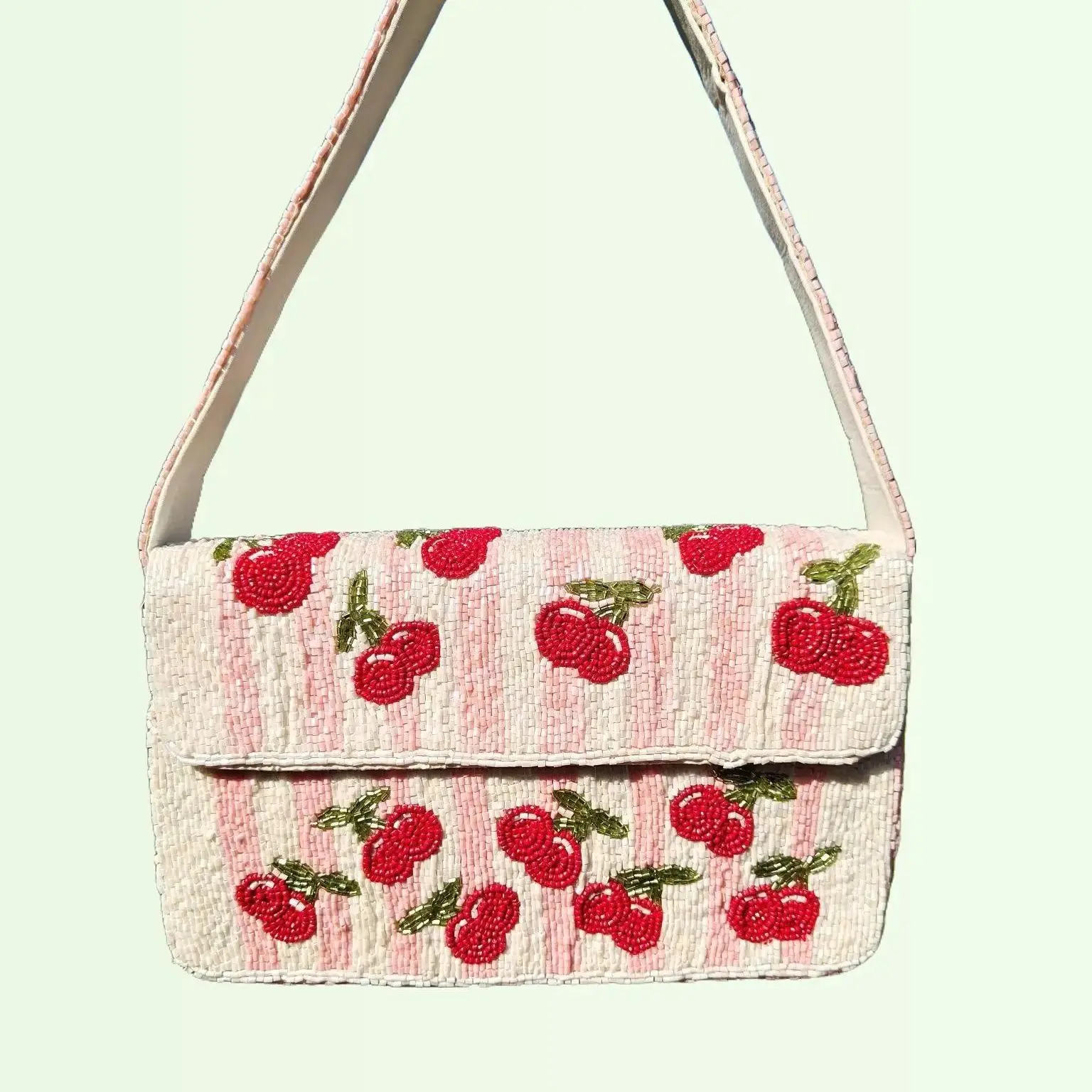 The "Cherry Bomb" Beaded Shoulder Bag